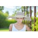 Straw Big Rim Hat - w/ Multi-String Bow - White - HT-SHA50203WT